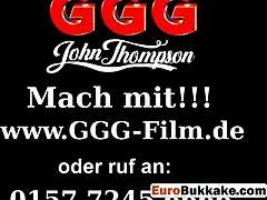 Euro Slut Desk Orgy: Drilled Hard by Loaded Cocks in Bukkake Blowbang