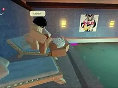 Milf Whore Rides Monster Cock Doggystyle By Pool For Creampie Game
