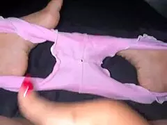 Colombian Student Flashes Cameltoe in Short PJs Fingers Creamy Cunt at Dawn POV