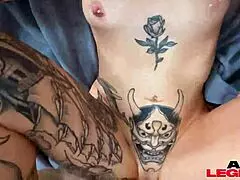 god i love watching inked chicks nova flame and nicole saphire toy their wet asses