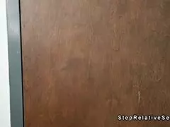 Tanned stepsis with big tits rides huge cock in taboo cowgirl fantasy