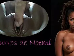 Noemi Whispers Ecstatically as Daddy and Son Dildo Her Shaved Pussy to Orgasm