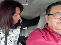 stranger pounds my pussy in backseat while boyfriend drives the car