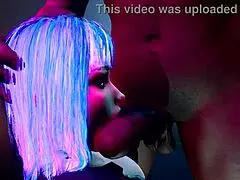 Cybercuck: Edgerunner girlfriend rides BBC cowgirl boyfriend watches cumshot