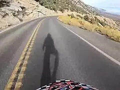 babe's shaved bubble butt rides big cock pov on downhill thrill but it's pure hardcore creampie