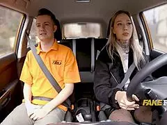 Tattoo Babe Ferociously Sucks Instructor with Mega Crush