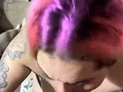 curious blonde with tattoos craves deep sloppy licks