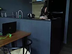 Housemaid Catches Masturbation and Sucks Huge Load for Extra Pay