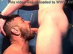 Watch me cum on two guys super fast in just five minutes