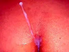 Up-close exotic interracial couple dives into wet hairy creampie action