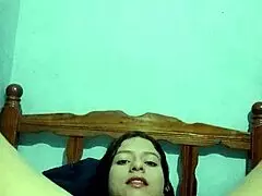 young latina dares you watch natural tits solo play