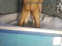 Latina milf hottie teases with natural tits before public pounding