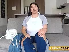 busty LATINA milf deepthroats rough in homemade PUSSY pounding CASTING