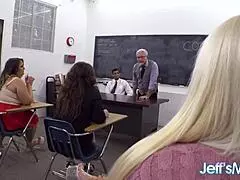 oh man this interracial orgy at bbw detention has 3 plumpers slurping huge black cocks