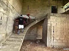 Skinny teen joins fat curvy black for foursome doggystyle orgy