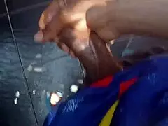 stroking my throbbing cock outdoors feels so risky