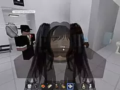 two avatars fuck wildly in roblox then hit public restroom for outdoor action