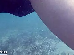 Swimming Turns Steamy with Deep Underwater Creampie Filling Wet Pussy