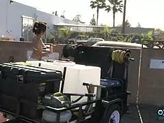 Damn this brunette milf rides that cock so tight on sofa cowgirl 😍 cum on tits