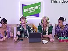 two curvy co-workers slip into lingerie for steamy lunch break massage fun