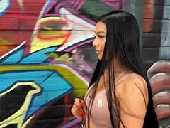 rebecca johnson oils up in lingerie for her first casting scene