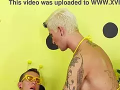 Danni Daniels catches petite Tgirl Bee