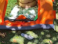 fiery redhead solo masturbates wildly on nude praia do pinho beach in balneario camboriu