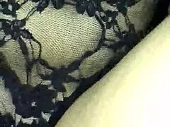 Fucking my sexy girlfriend's ass with buttplug while she wears lingerie and cums hard