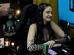 Victoria Camargo's sensual strip ignites raging hard-on in public podcast!