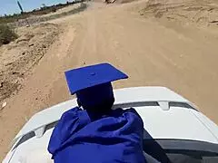 class hoe moans loud bent over doggystyle on big black cock in car