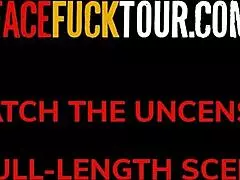 the cute latina babe gags on massive white cock deepthroating sloppy until soaked in cum