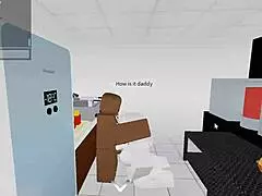 Guy pounds random slut hard in roblox condo part one