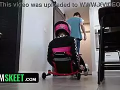 stepbro gives petite sis hands-on car fucking tutorial while teasing her kinky