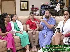 Male Nurse Jerks Off on Exam Table