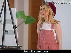 Art Class Boys Swap Stepsisters for Doggystyle Deepthroat Cowgirl Orgy