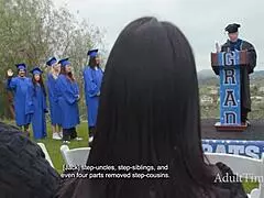 party diplomas hide ebony teen riding big black cock bounces