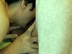 i lick her hairy milf pussy till she orgasms muff diving chubby legs