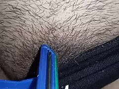 curious wife explores her big pussy solo