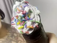 stacxxxs whips up a creamy sundae on jaidyn venus's huge curvy latina ass