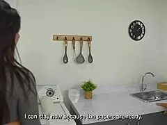 silly client skips papers so i bbc break her wet colombian pussy closeup in kitchen borisjackson rosxanagutierrez