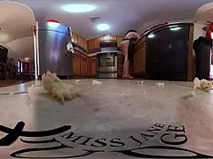 tiny guy devoured by jane judge's giantess feet in kitchen vr