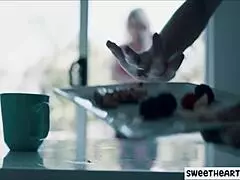 boss secretly munches young assistant during steamy office encounter