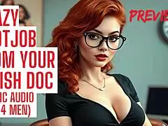 your hot psychiatrist catches you staring at her feet and teases your secret fetish with licks and instructions