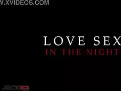 late night sensual blowjob leads to deep creampie with those shaking hooters