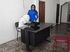 secretary rides doctor sensually on office desk at work 😏💦