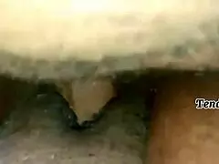 curvy ebony bbw milf moans as i rub fat bbc on wet pussy lips then stuff deep missionary till creampie explosion