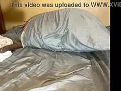 curvy ebony babe's huge tits jiggle fucking pussy with dildo in bedroom