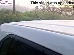 Cop husband almost spots monster cock car pounding?
