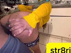 i can't believe how this big ass ebony stepsister slut gets both holes stretched wide open by stepbro's massive cock on christmas!