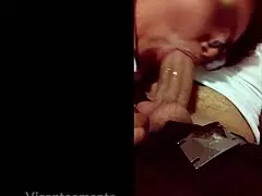 latina friend chokes on cock in sloppy deepthroat blowjob